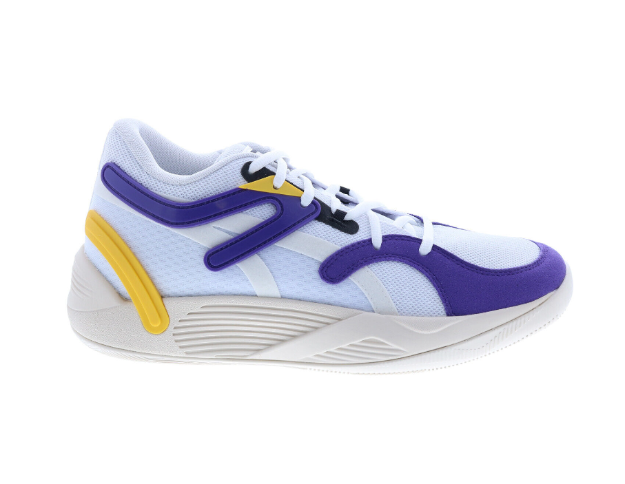 Puma TRC Blaze Court 37658207 Mens White Canvas Athletic Basketball Shoes