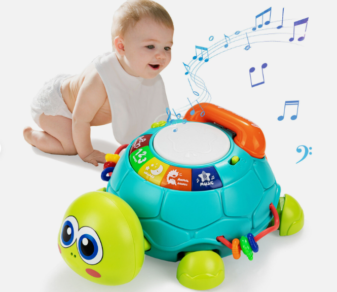 Baby Learning Toy Musical Turtle Early Educational Toy with Lights & Sounds