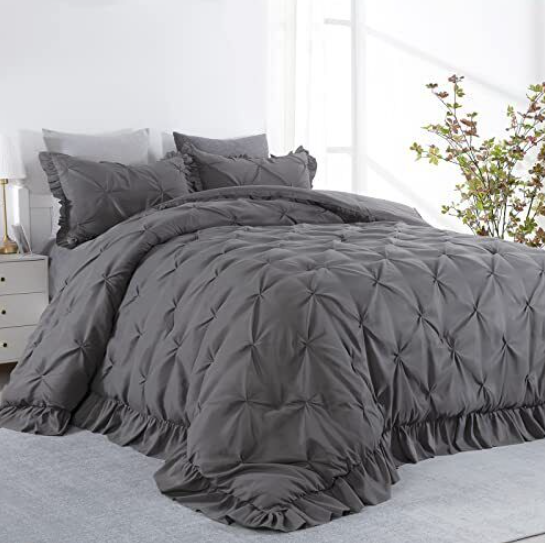 120x120 Oversized King Comforter Set, 3 Piece Oversized King-120x120 Grey
