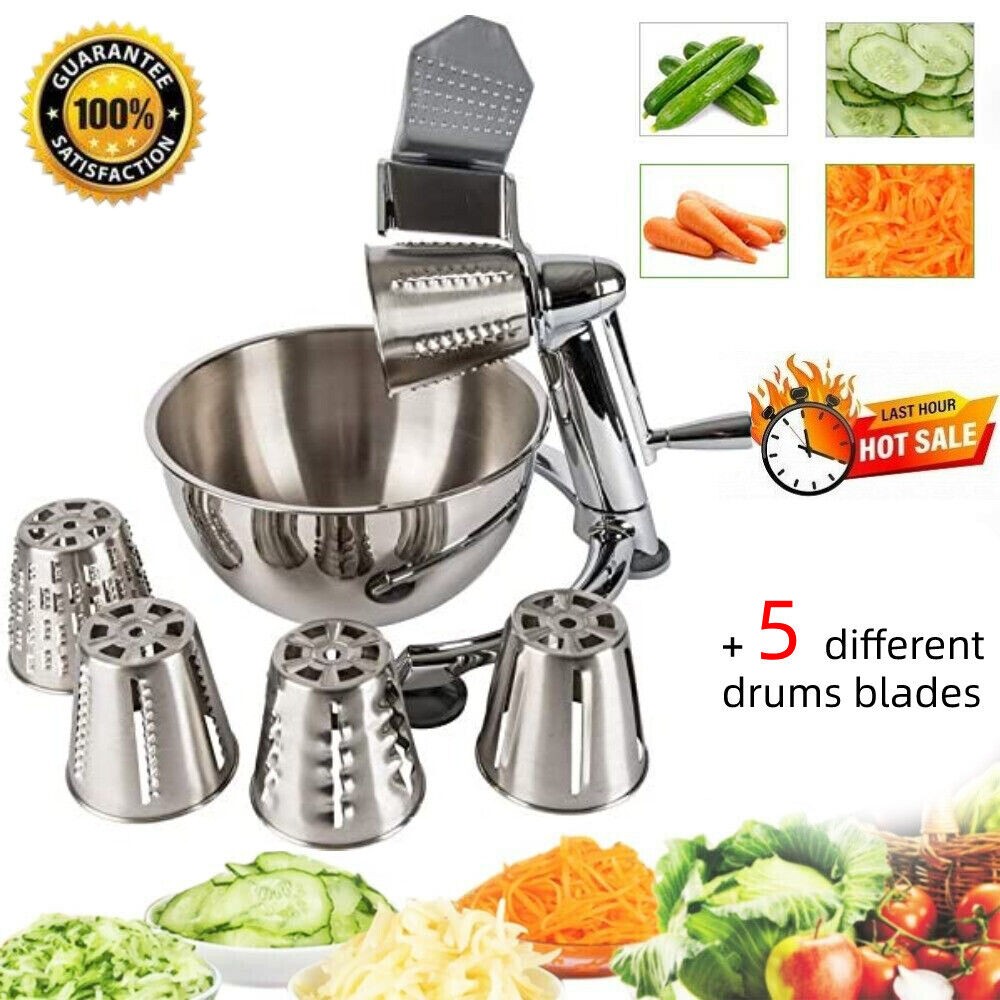 Multi‑Functional Hand Crank Vegetable Cutter Grater Food Processors for Kitchen