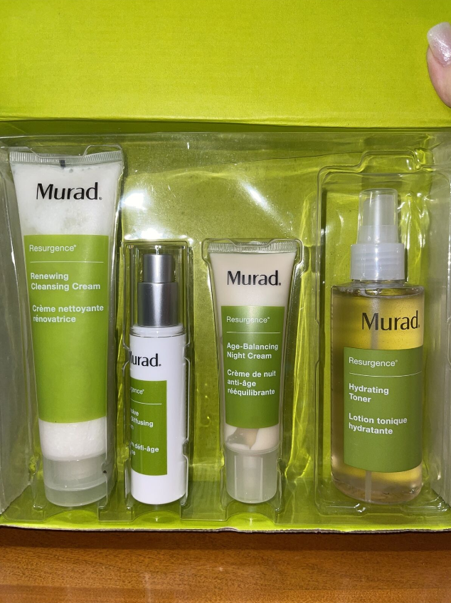 Murad Resurgence Renewal Night Cream 1.7oz Serum Cleansing Cream Toner KIT NEW